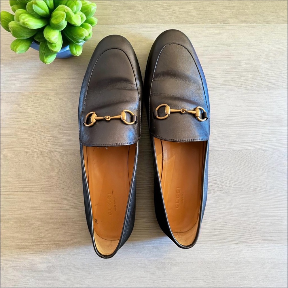 Gucci Jordaan Horsebit Leather Loafer Women's 41 or 11US